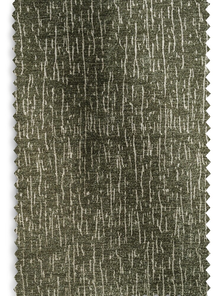 Forest Green Heavyweight Chenille Eyelet Lined Curtains - Image 5 of 5
