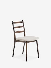 Jasper Conran London Set of 2 Chenille Natural Highbury Dining Chairs - Image 3 of 6