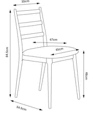 Jasper Conran London Set of 2 Chenille Natural Highbury Dining Chairs - Image 6 of 6