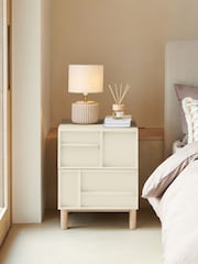 Cream Finsbury 2 Drawer Bedside Table - Image 1 of 10