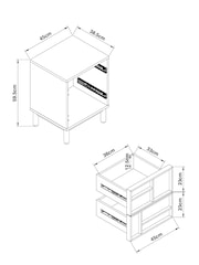 Cream Finsbury 2 Drawer Bedside Table - Image 10 of 10