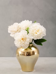 Fifty Five South Gold Finish Small Ceramic Vase - Image 1 of 4