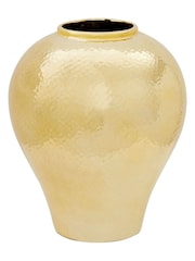 Fifty Five South Gold Finish Small Ceramic Vase - Image 3 of 4