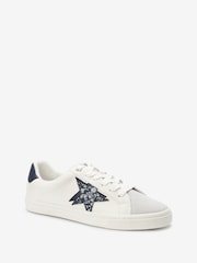 Weiß/Blau - Forever Comfort® Star Turnschuhe zum Schnüren - Bild 3 von 7