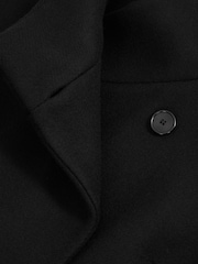 Reiss Black Mia Wool Blend Mid-Length Coat - Image 7 of 8
