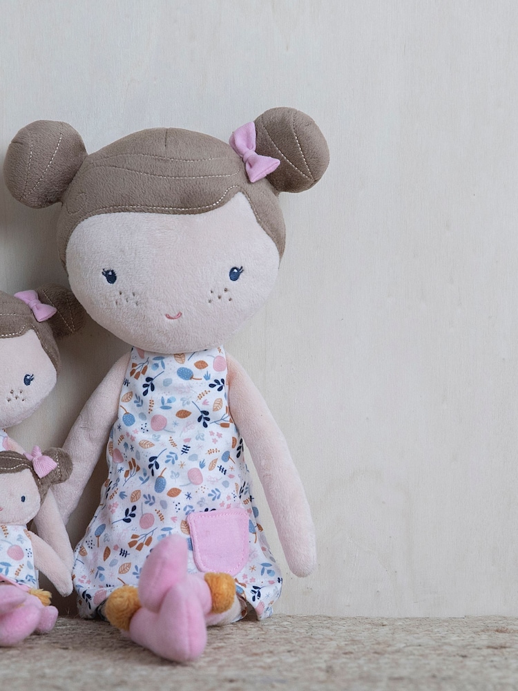 Little Dutch Pink Flowers and Butterflies Cuddle Doll Rosa - Image 1 of 4