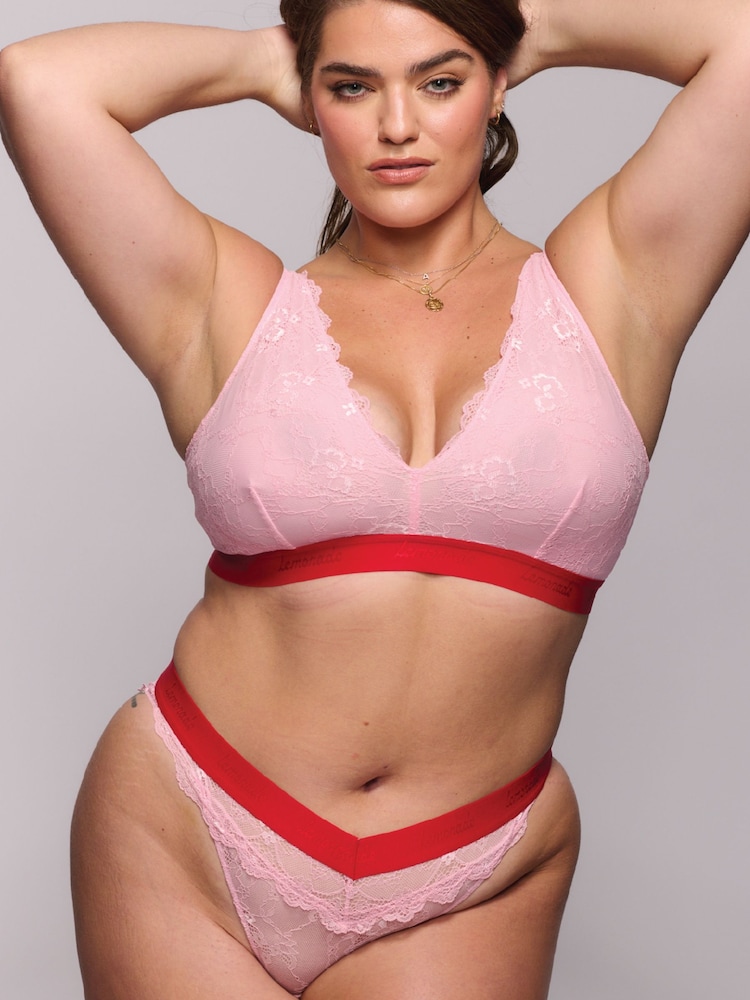 Rosa - Lemonade Dolls Synergy Lace Full Brief Knickers - Imagen 1 de 3