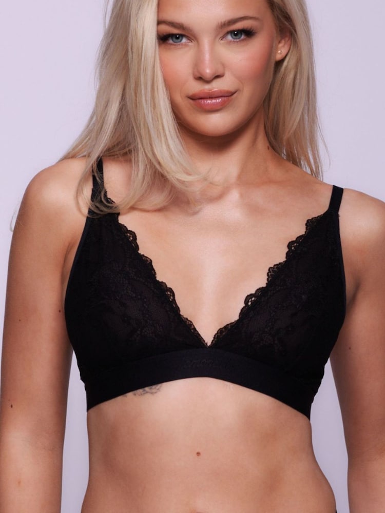 Lemonade Dolls Black Bralette Signature Lace Non-Wired Bralette - Image 4 of 4