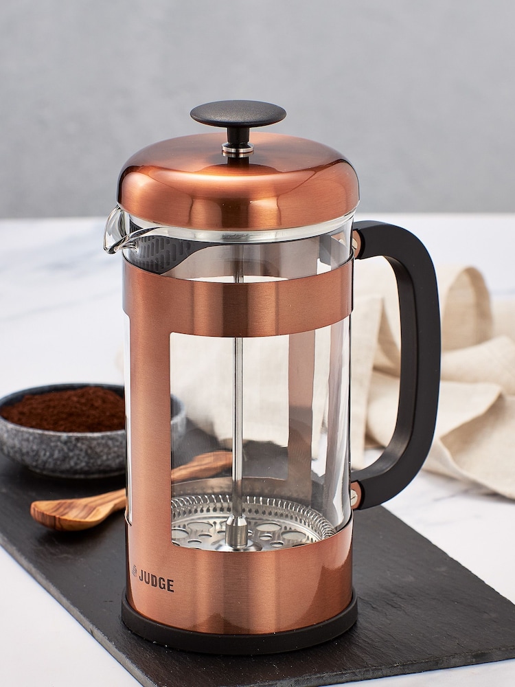 Judge Copper 8 Cup Glass Cafetiere - Image 1 of 3 Judge Copper 8 Cup Glass Cafetiere - Image 1 of 3