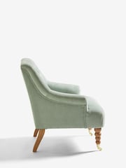 Laura Ashley Baron Chenille Pale Grey Green Ropsley Accent Chair - Image 4 of 7