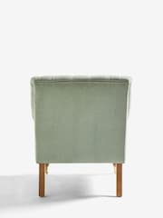 Laura Ashley Baron Chenille Pale Grey Green Ropsley Accent Chair - Image 5 of 7