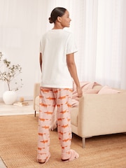 Orange Mr Fox Scion At Next Cotton Pyjamas - Image 2 of 5