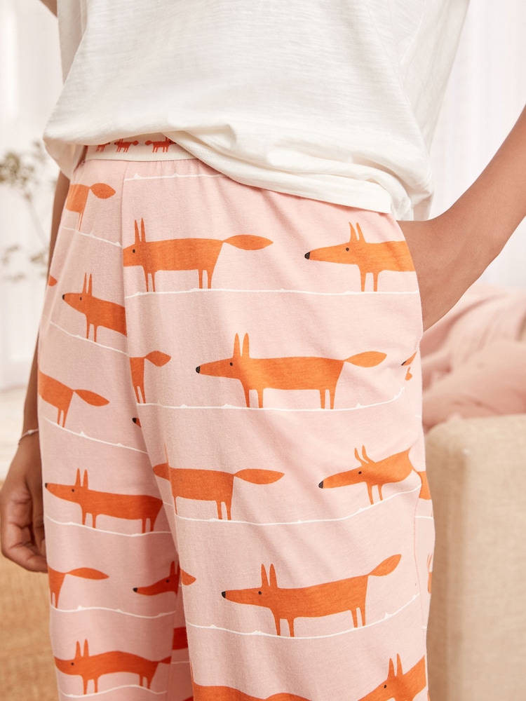 Orange Mr Fox Scion At Next Cotton Pyjamas - Image 3 of 5