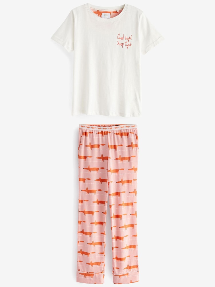 Orange Mr Fox Scion At Next Cotton Pyjamas - Image 5 of 5