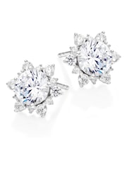 Beaverbrooks Sterling Silver Cubic Zirconia Stud Earrings - Image 1 of 3