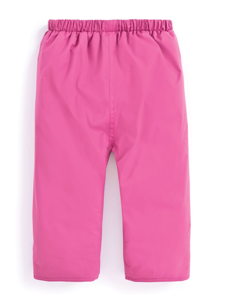 JoJo Maman Bébé Fuschia Pink Waterproof Fleece Lined Pull-Up Trousers - Image 1 of 1