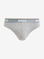 BOSS Grey Power Briefs 3 Pack - Image 4 of 9