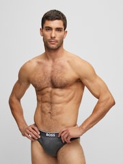 BOSS Grey Power Briefs 3 Pack - Image 7 of 9