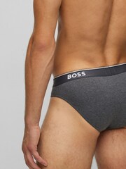 BOSS Grey Power Briefs 3 Pack - Image 9 of 9