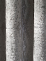Curtina Silver Marco Geo Jacquard Eyelet Curtains - Image 3 of 3