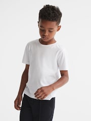 Reiss White Bless 3-9 yrs Crew Neck T-Shirt - Image 1 of 7