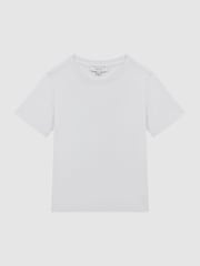 Reiss White Bless 3-9 yrs Crew Neck T-Shirt - Image 2 of 7