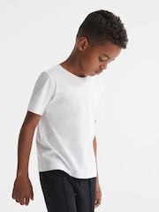 Reiss White Bless 3-9 yrs Crew Neck T-Shirt - Image 3 of 7