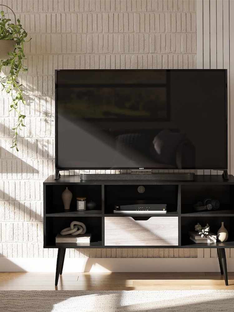 Dorel Home Black Europe Copley TV Stand 55in - Image 1 of 4