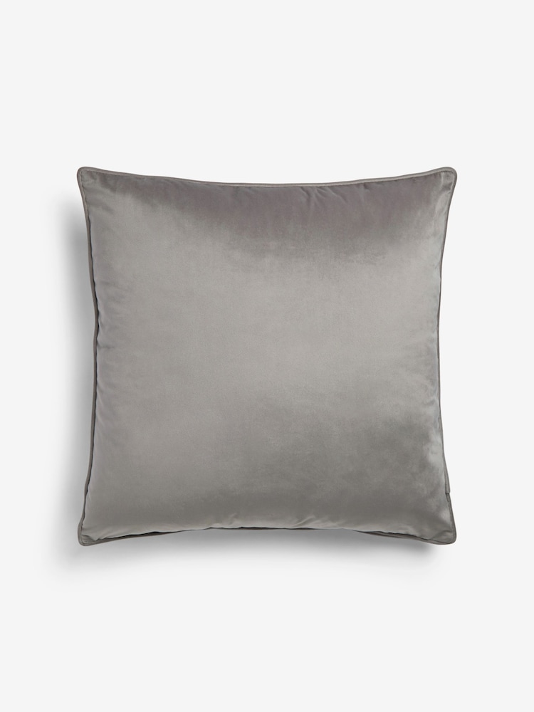 Silver 59 x 59cm Matte Velvet Cushion - Image 4 of 5