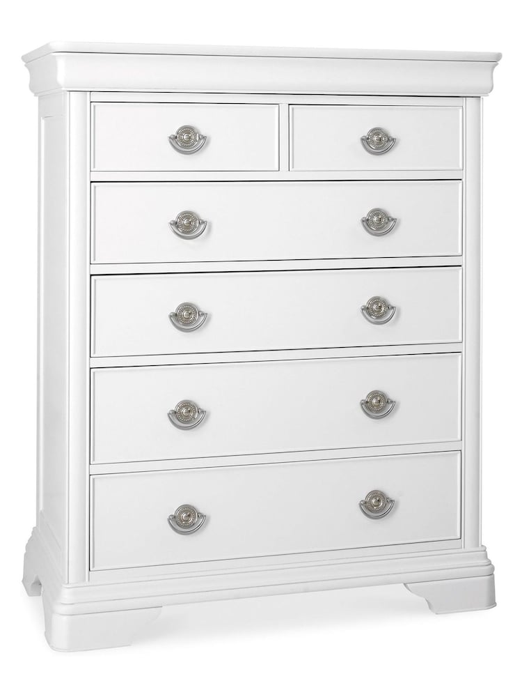 Bentley Designs White Chantilly 2+4 Drawer Chest - Image 2 of 4