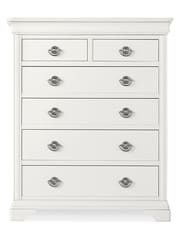 Bentley Designs White Chantilly 2+4 Drawer Chest - Image 3 of 4