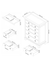 Bentley Designs White Chantilly 2+4 Drawer Chest - Image 4 of 4