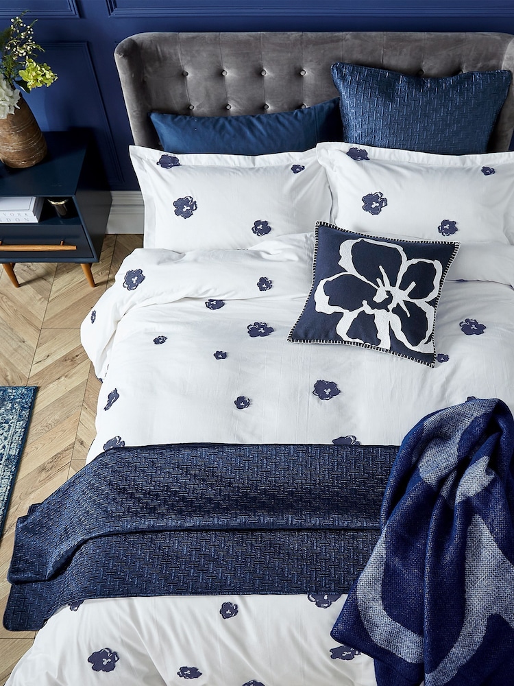 Ted Baker Blue T Quilted Polysatin Cushion - Image 2 of 3