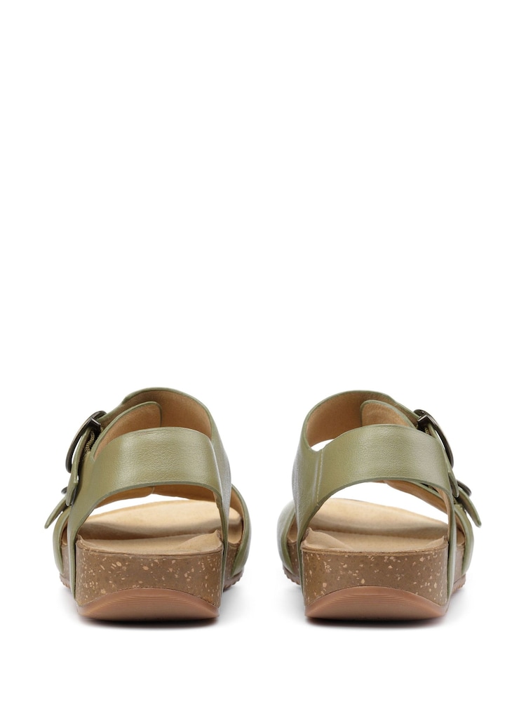 Hotter Light Green Regular Fit Tourist Buckle Sandals - Image 3 of 4