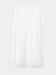 Mango White Linen Blend Bohemian Skirt - Image 1 of 6
