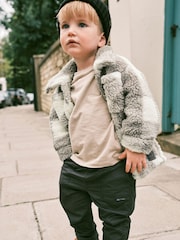 Grey Teddy Fleece Borg Shacket (3mths-7yrs) - Image 2 of 6