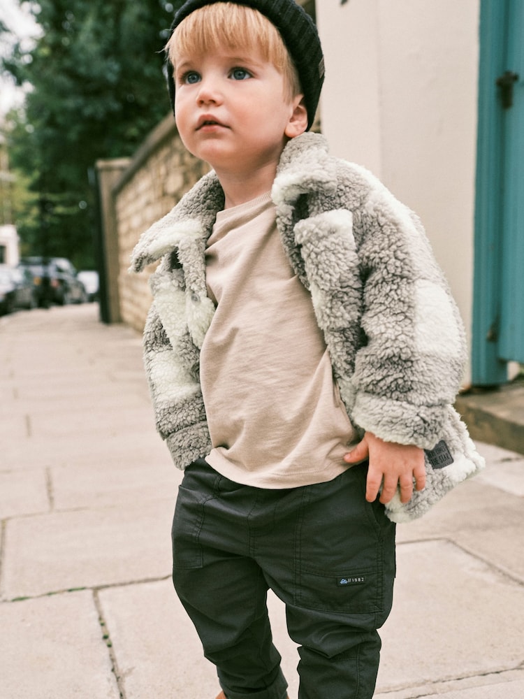Grey Teddy Fleece Borg Shacket (3mths-7yrs) - Image 2 of 6