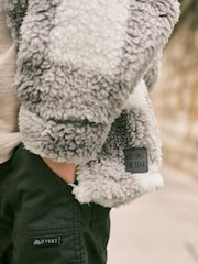 Grey Teddy Fleece Borg Shacket (3mths-7yrs) - Image 4 of 6