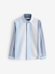 Blue Vertical Stripe Long Sleeve Shirt (3mths-16yrs) - Image 1 of 2