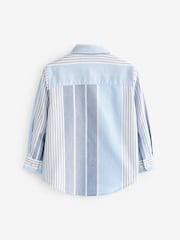Blue Vertical Stripe Long Sleeve Shirt (3mths-16yrs) - Image 2 of 2