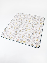 FatFace White Floral Bee Picnic Blanket - Image 1 of 4
