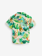 White/Green Jungle Printed Short Sleeve Shirt (3mths-7yrs) - Image 4 of 4