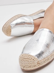 Silver Forever Comfort® Flat Espadrille Shoes - Image 2 of 6