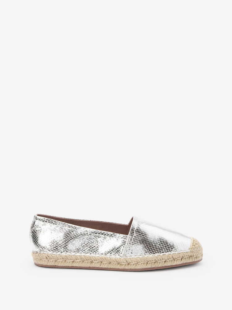 Srebrny - Forever Comfort® Flat Espadrille Shoes - Image 3 of 6