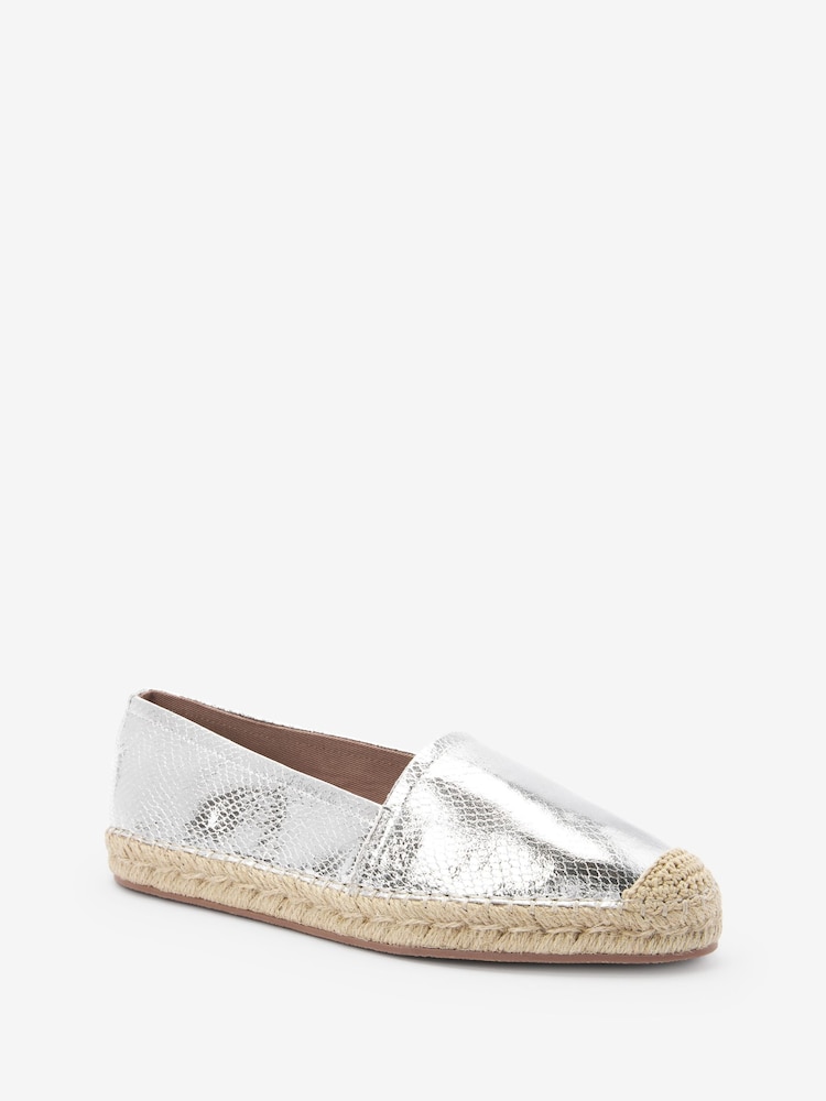Srebrny - Forever Comfort® Flat Espadrille Shoes - Image 4 of 6