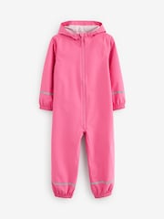 Pink Zip Hooded Waterproof Puddlesuit (12mths-10yrs) - Image 6 of 7