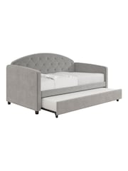 Dorel Home Grey Europe Aspen Velvet Daybed with Trundle - Image 4 of 4