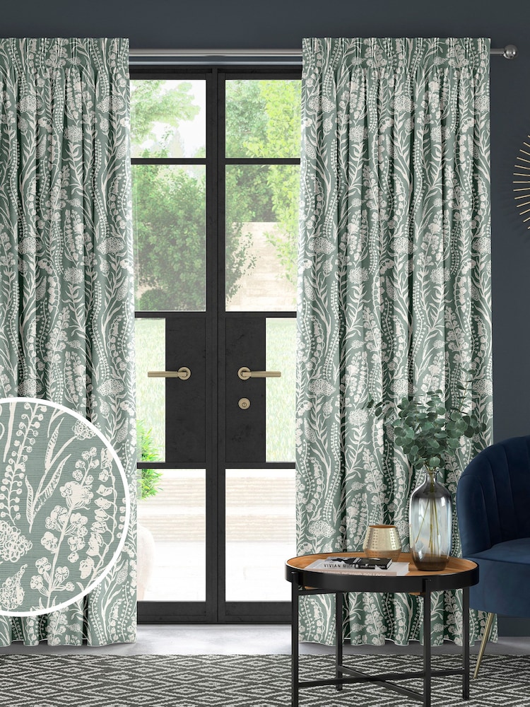 Green Jarrod Made To Measure 100% Cotton Curtains - Image 1 of 9