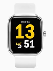 Sekonda Motion White Silicone Strap Smart Watch - Image 1 of 6