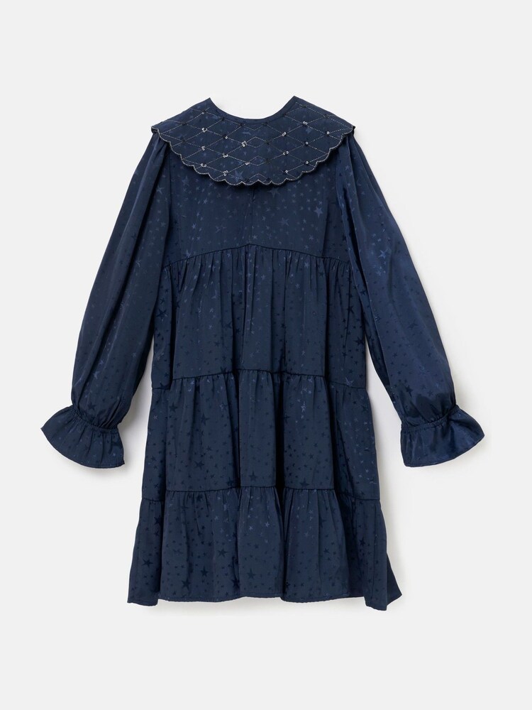 Angel & Rocket Blue Sophia Jacquard Star Dress - Image 5 of 6